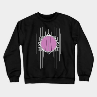 purple circle of life yoga fitness style abstract pattern white lavender Crewneck Sweatshirt